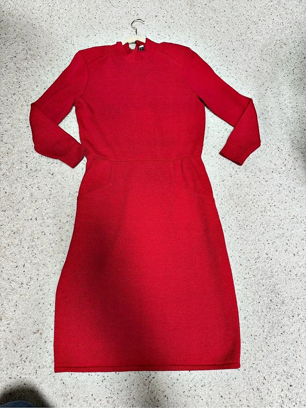 St. John Red Knit Dress